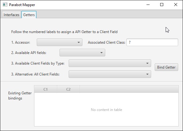 inital tab 2: getters tab pane