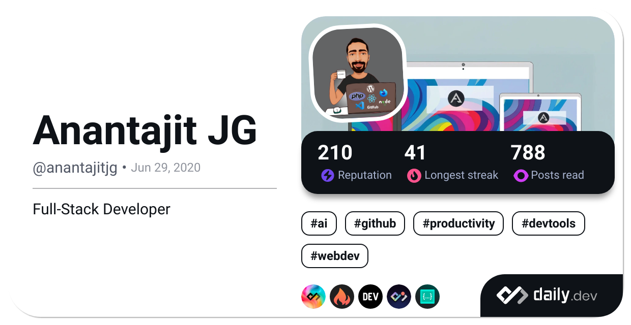 Anantajit JG's Dev Card