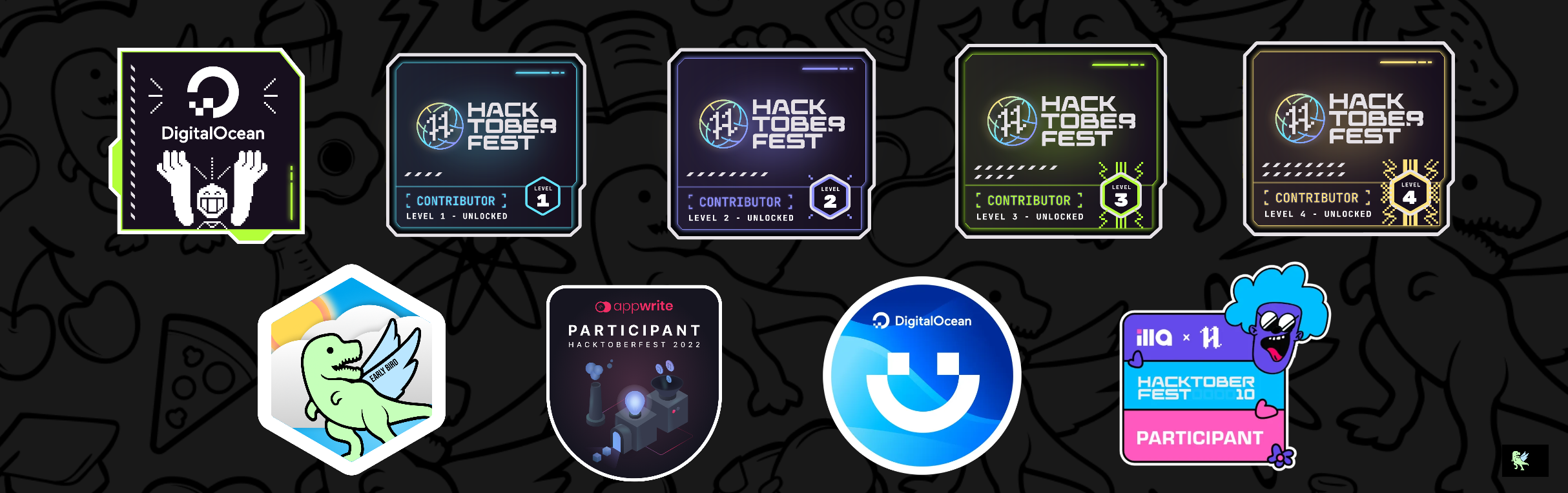 An image of @filippolampa's Holopin badges, which is a link to view their full Holopin profile