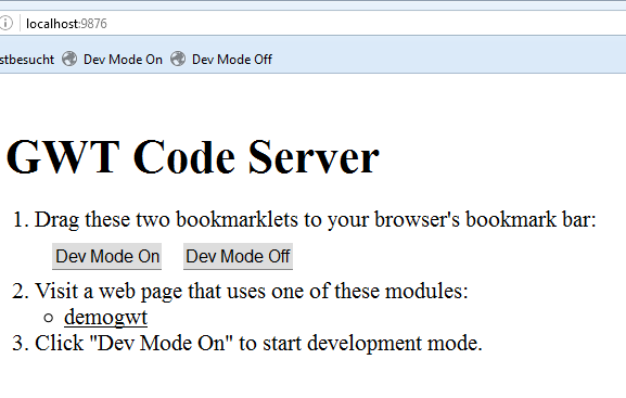 GWT SuperDev Mode