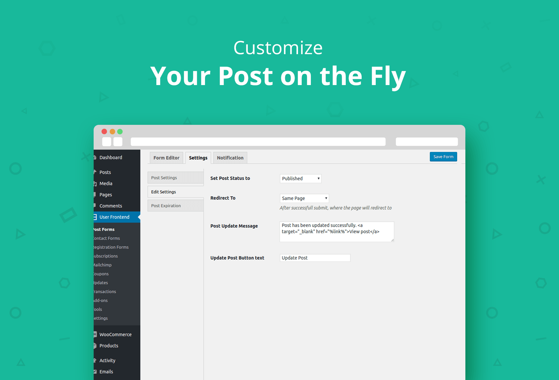 A single Form Element on Form Editor 