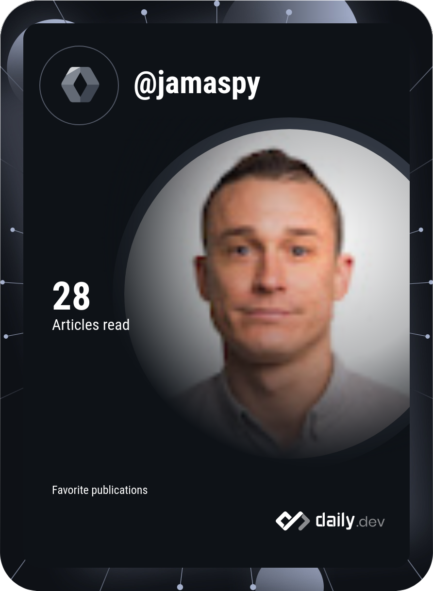 James Aspinall's Dev Card