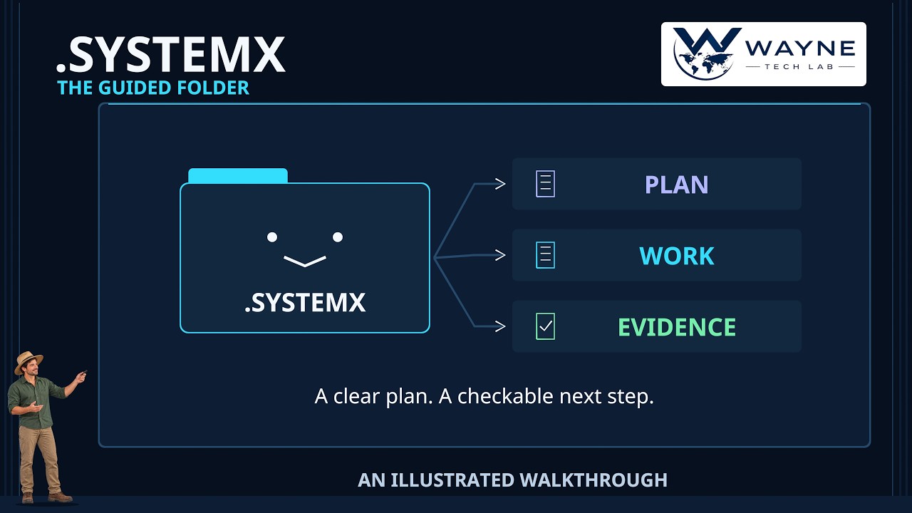 The Guided Folder: the .SYSTEMX folder, a garden task, and four system maps.
