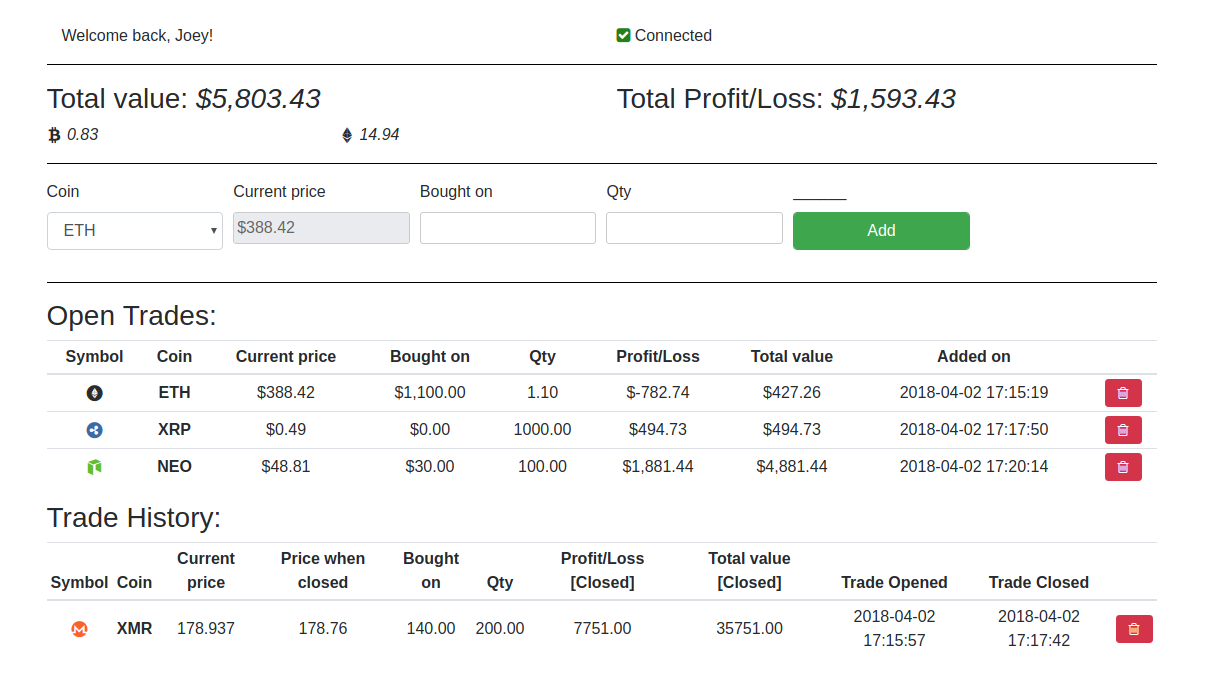 PortfolioTracker