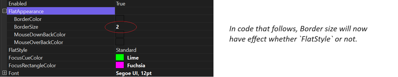 design time properties