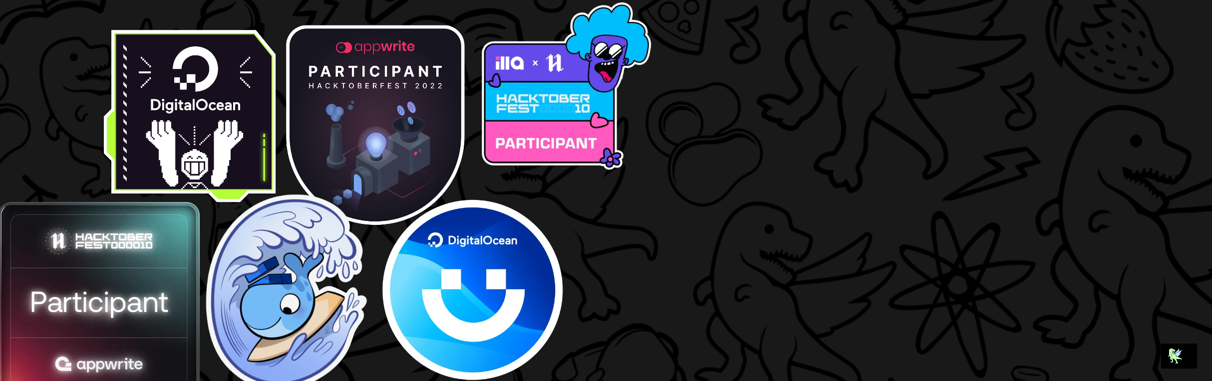 An image of @fandilladp's Holopin badges, which is a link to view their full Holopin profile