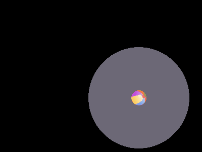 How do I display a large black rectangle with a moveable transparent circle in pygame?