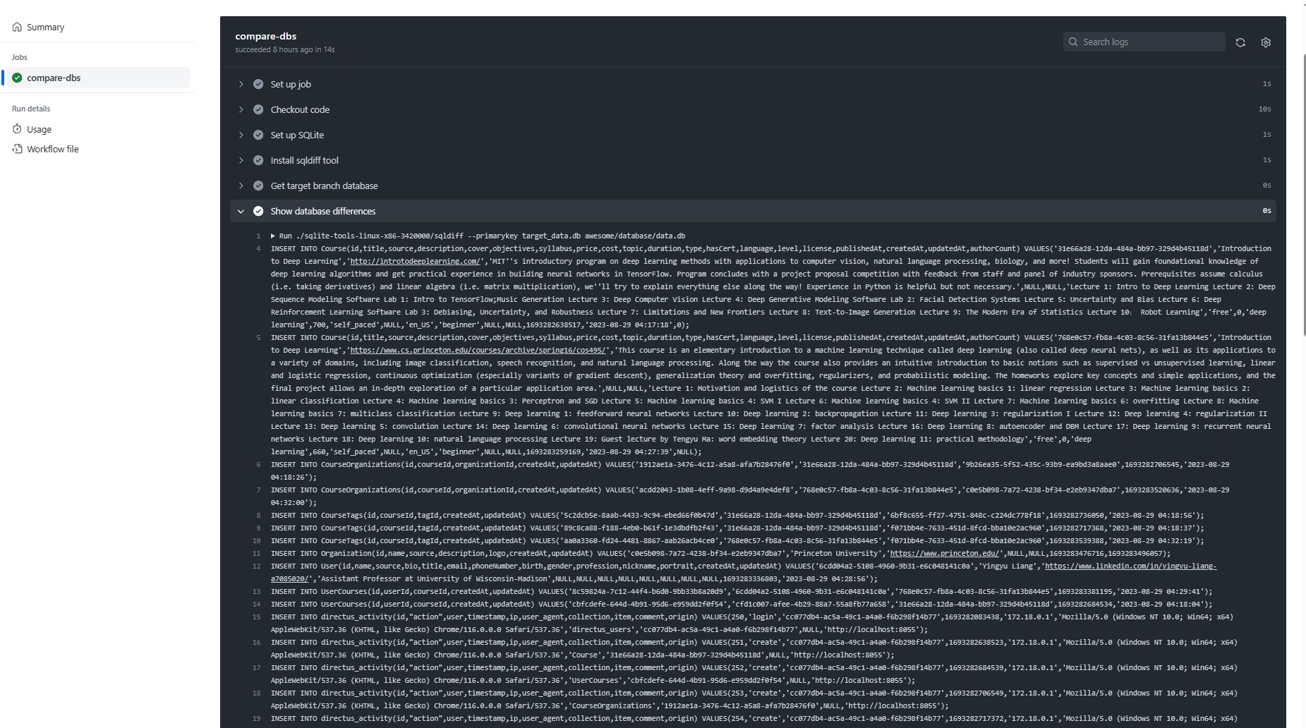 sqldiff