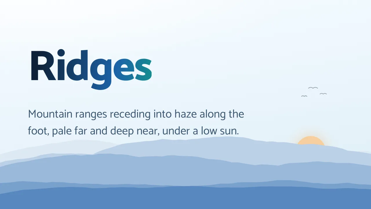 Ridges, a Pro background from the nature genre