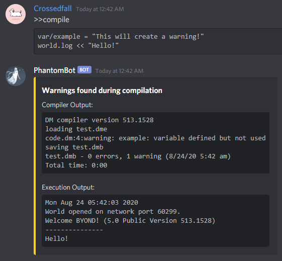 Compiler Warning