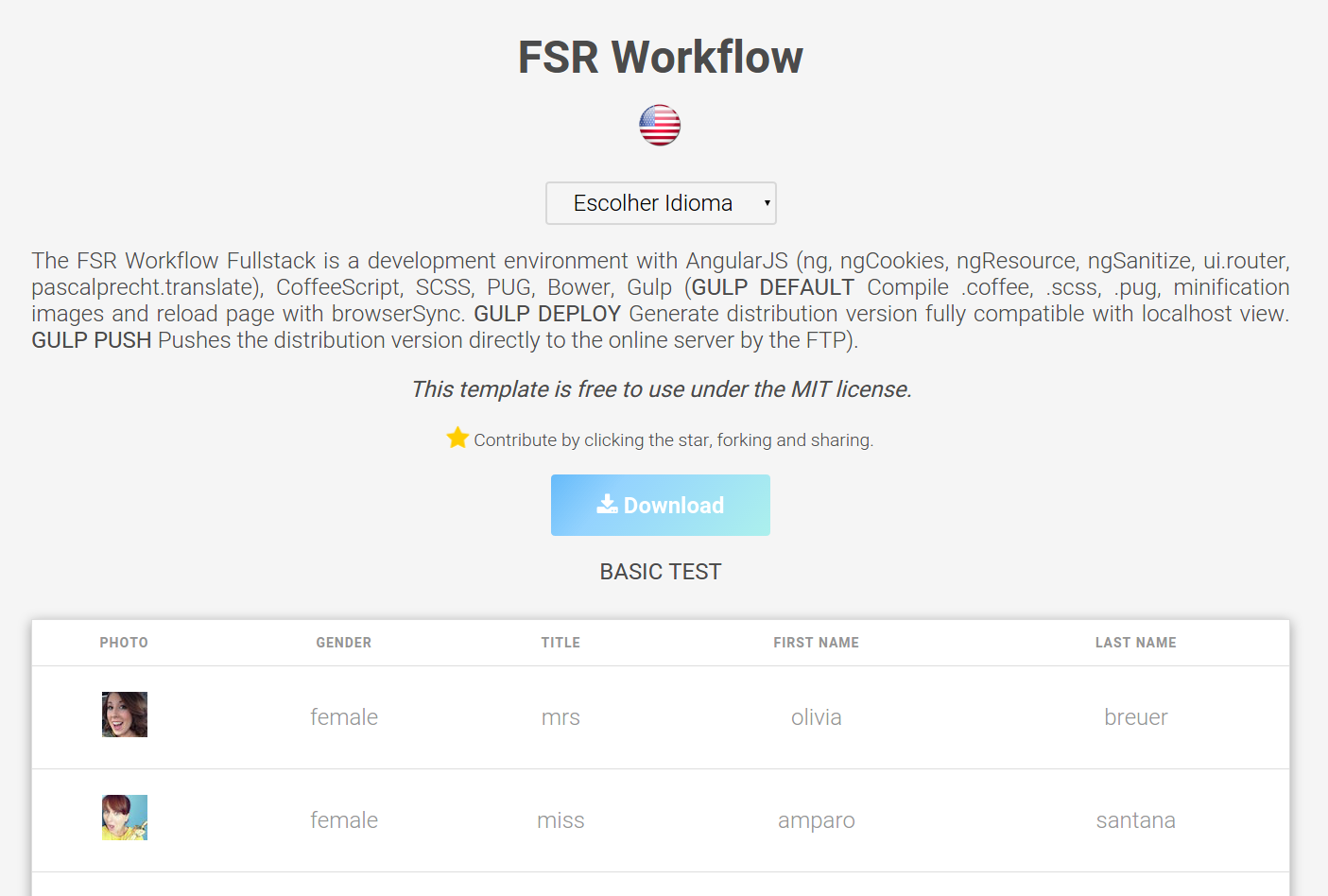 FSR Components - FSR Workflow, AngularJS, PUG, SCSS, CofeeScript, JavaScript, GulpJS, Cross Browser.