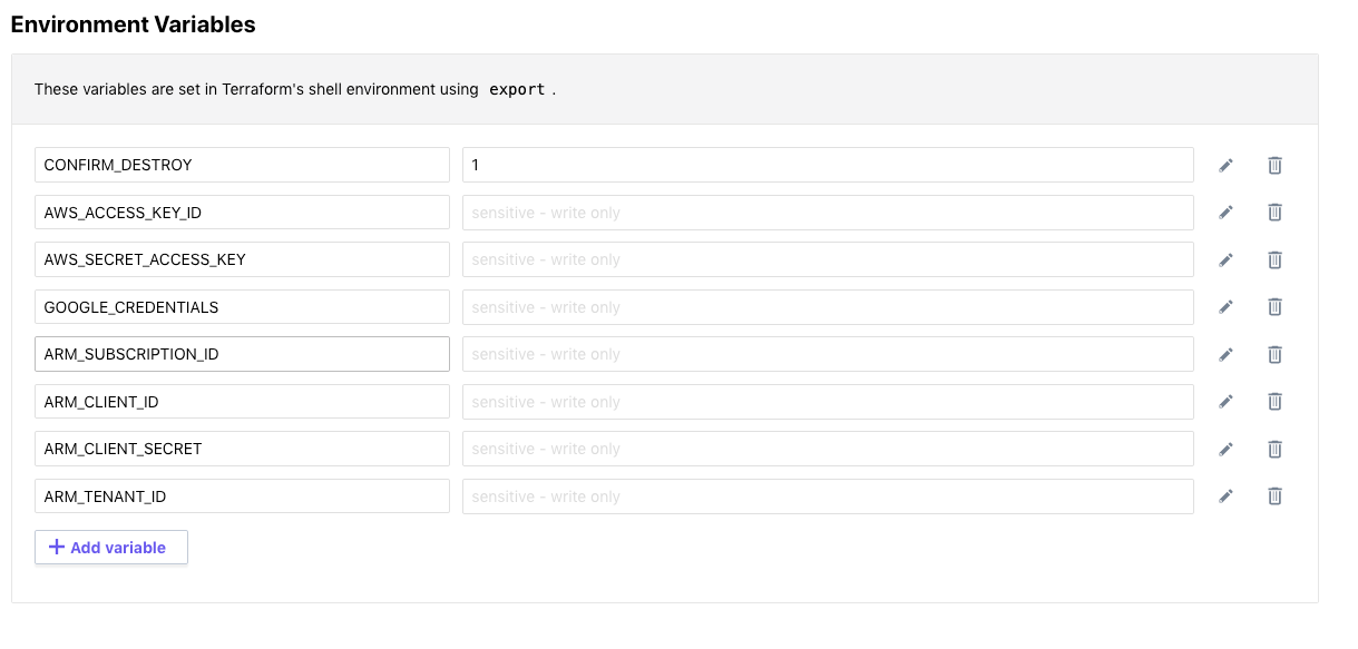 Environment Variables