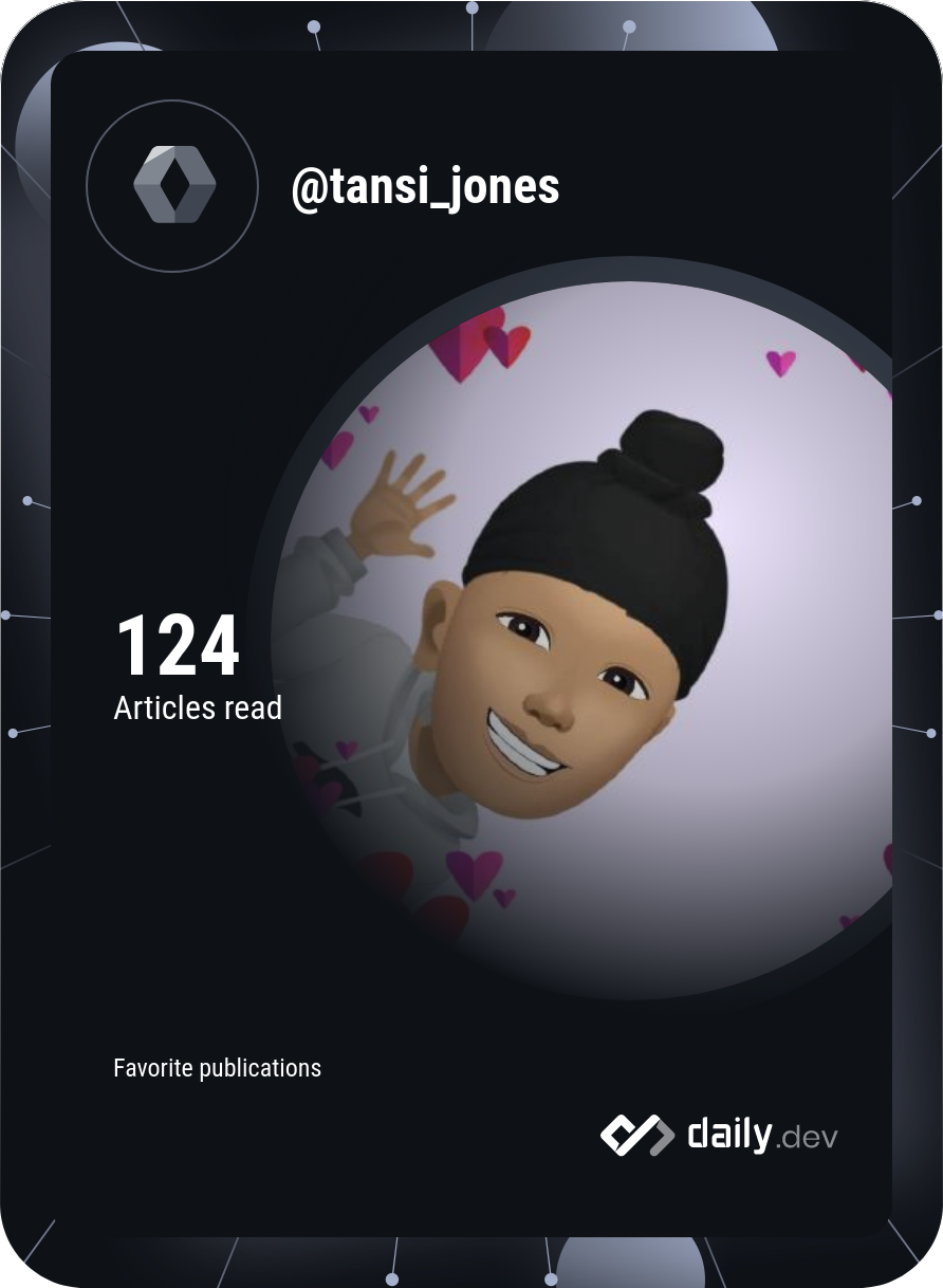 Tansi Jones's Dev Card