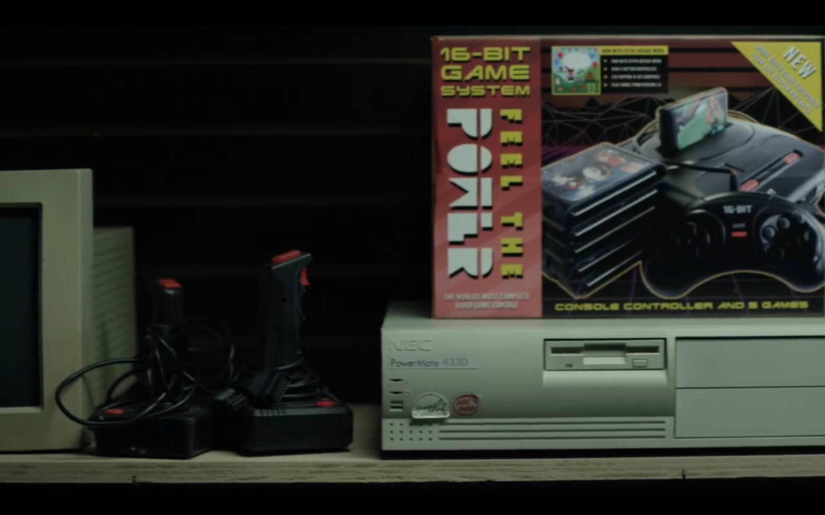 An old NEC POWERMATE 433D desktop computer on display in the Mr. Robot storefront, :robot: screenshot 📷