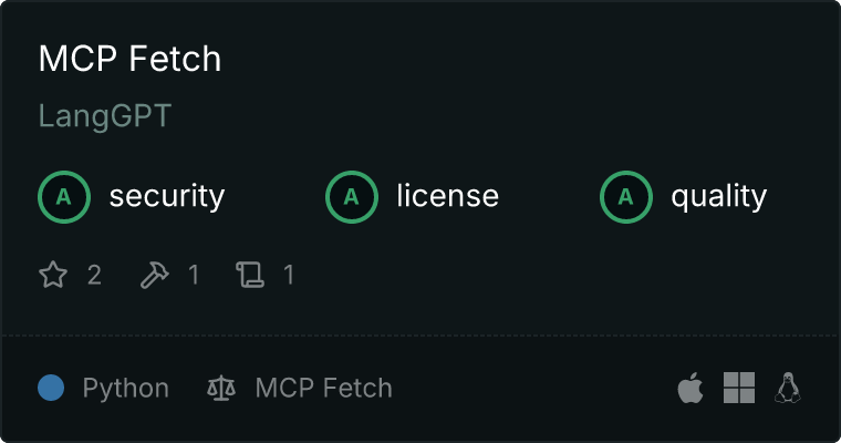 Fetch MCP server