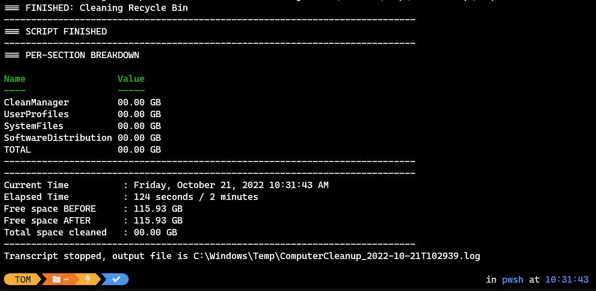 Invoke-ComputerCleanup