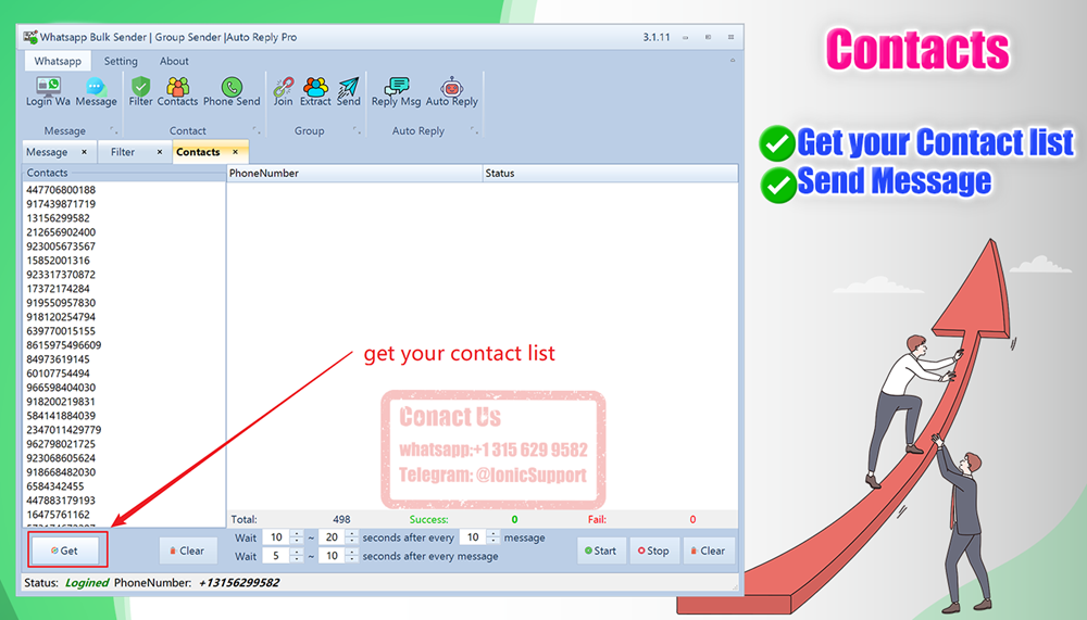 Whatsapp Bulk Sender | Group Sender |Auto Reply +License KeyGen App-Full Reseller