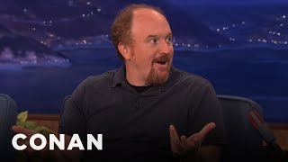 Louis CK Punches Dog In The Face To Save Her Life - Conan On TBS
