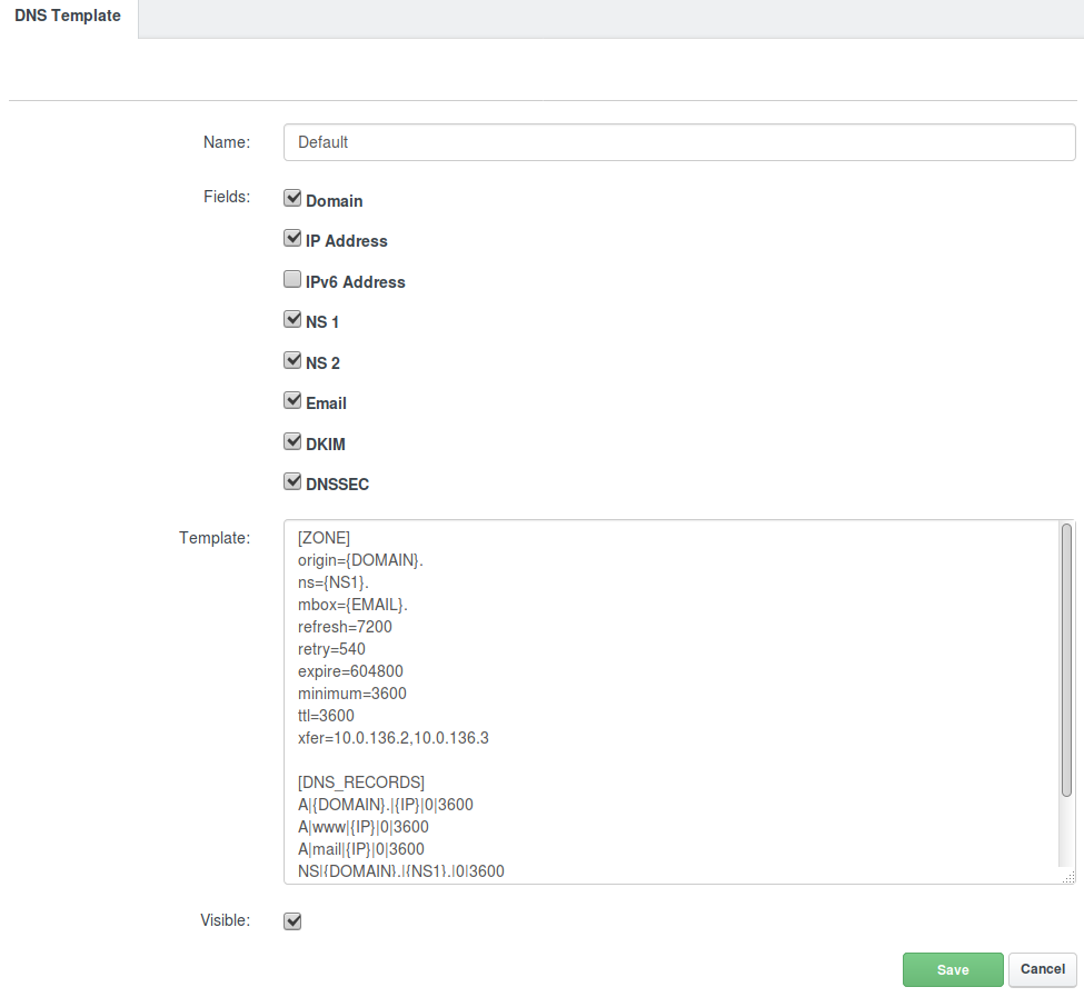 ISPConfig DNS Template