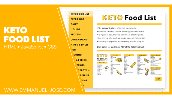 Keto Food List. Click to visit.