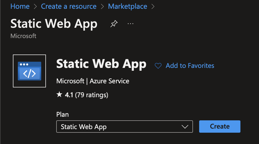 Static Web Application Creation