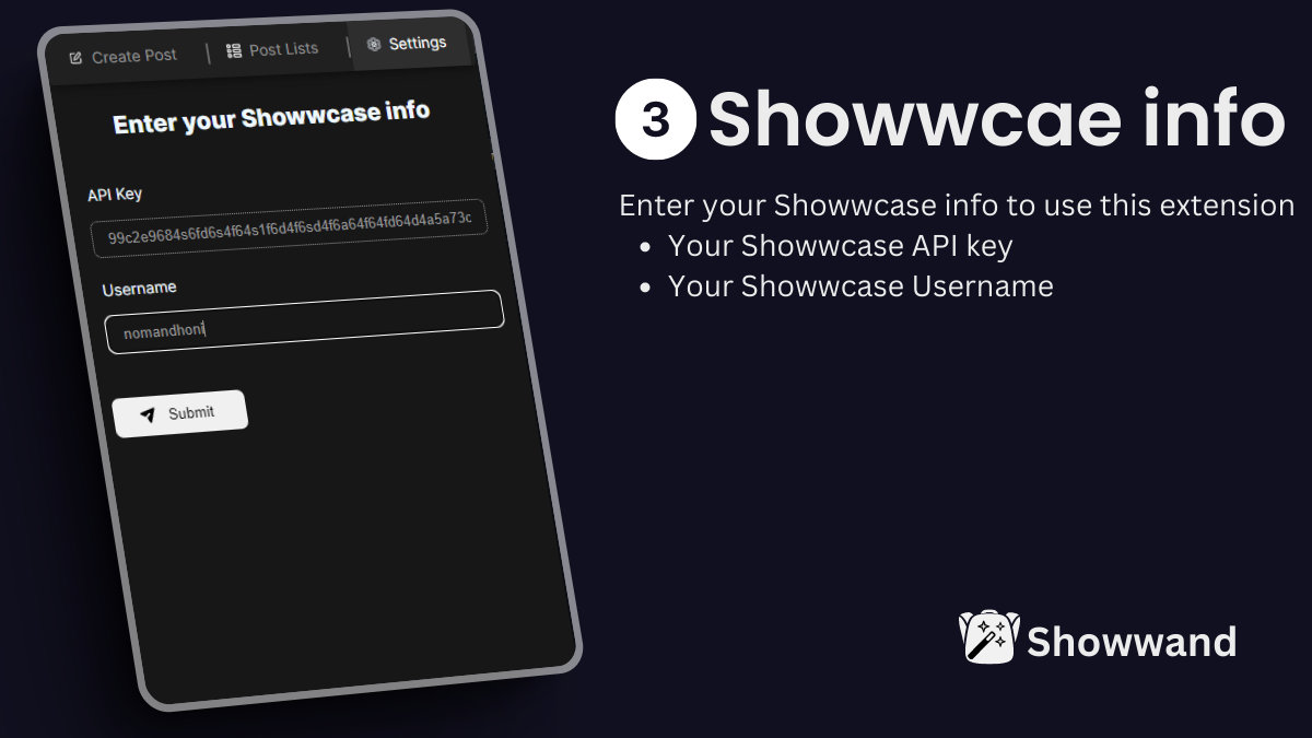 User Interface ( UI ) - Showwand