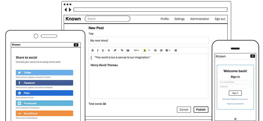 Known - A publishing platform for everyone