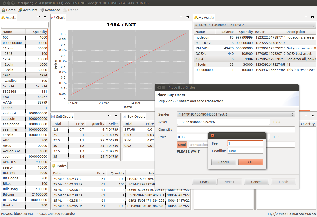 Asset Exchange Place Buy Order