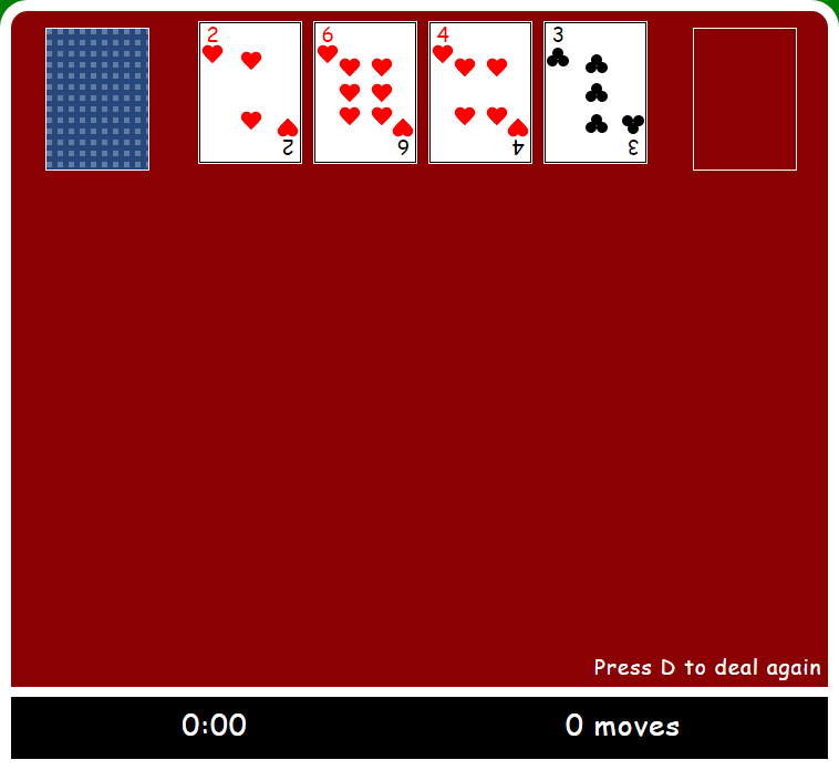 Javascript Aces Up Solitaire link