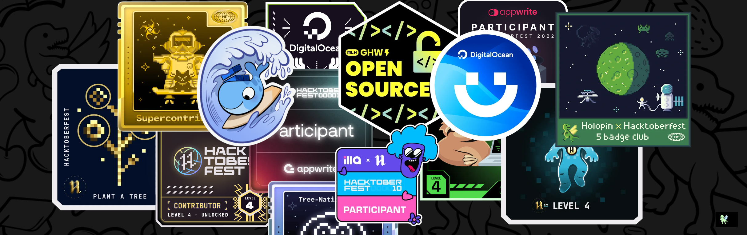 An image of @whyu9's Holopin badges, which is a link to view their full Holopin profile