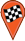 red marker with chequered flag