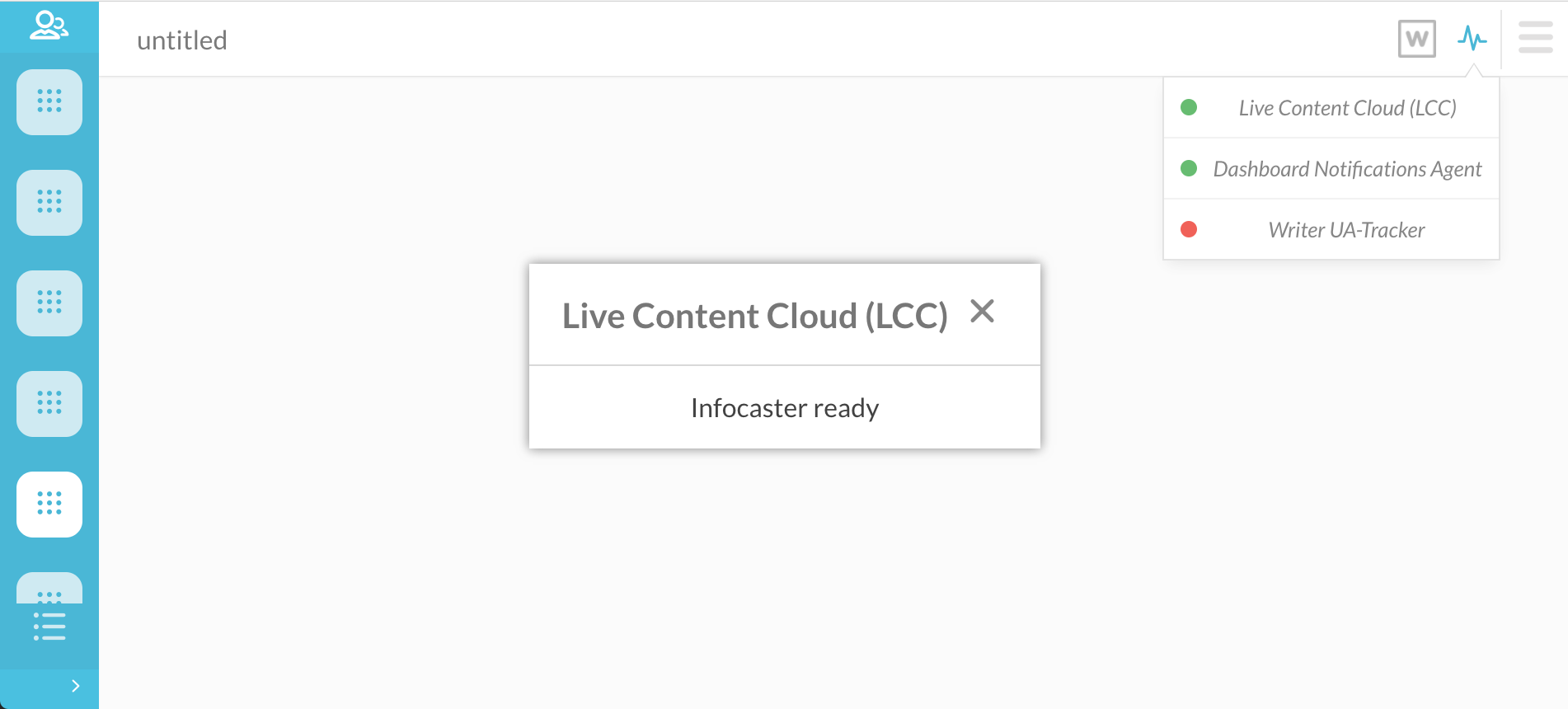 Dashboard Health modal