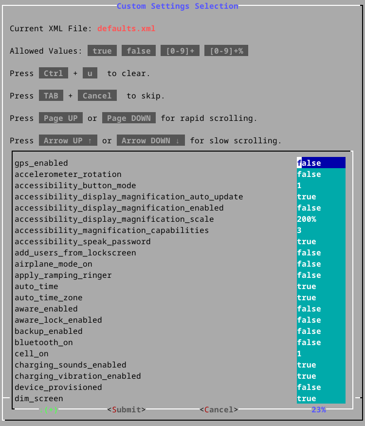 Settings2 Dialog