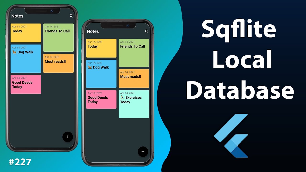 Flutter Tutorial - Database Storage Using Sqlite & Sqflite YouTube video