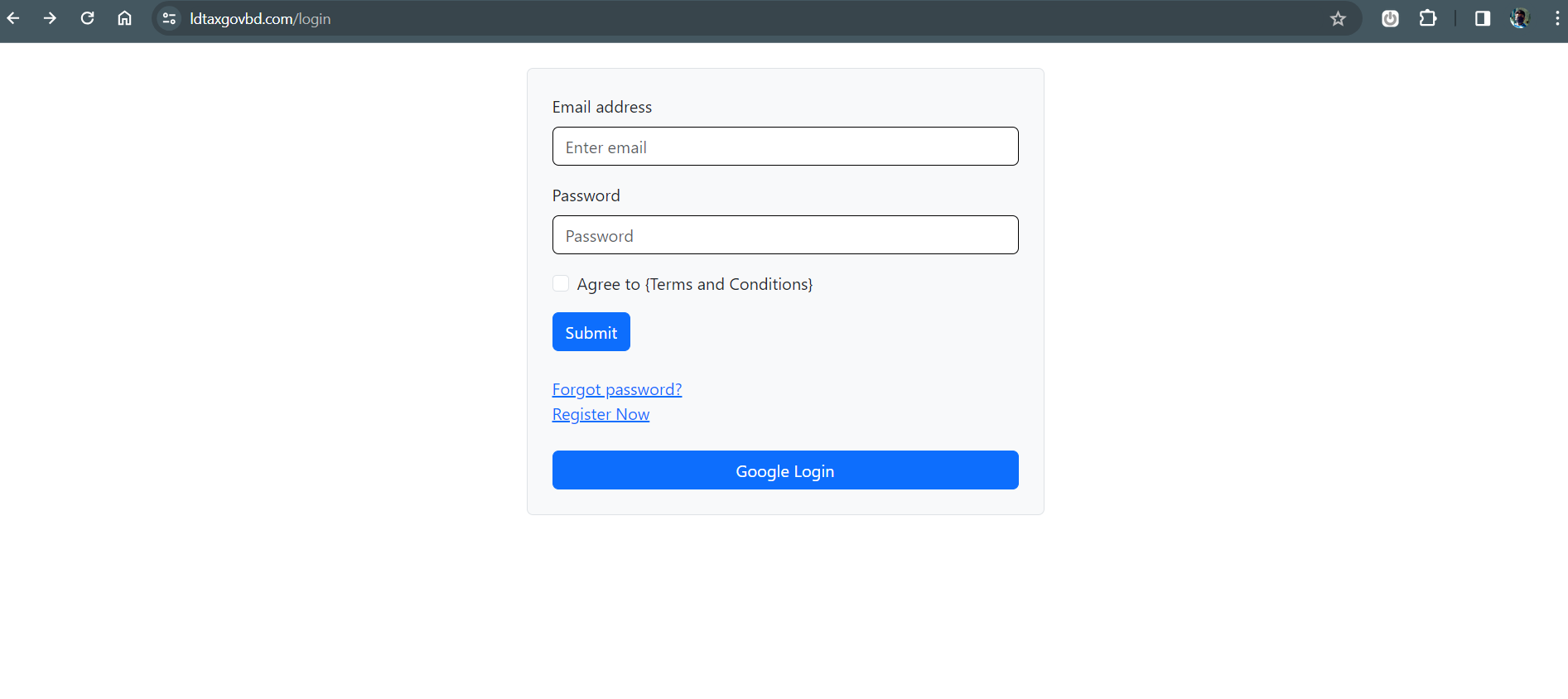 Login Page