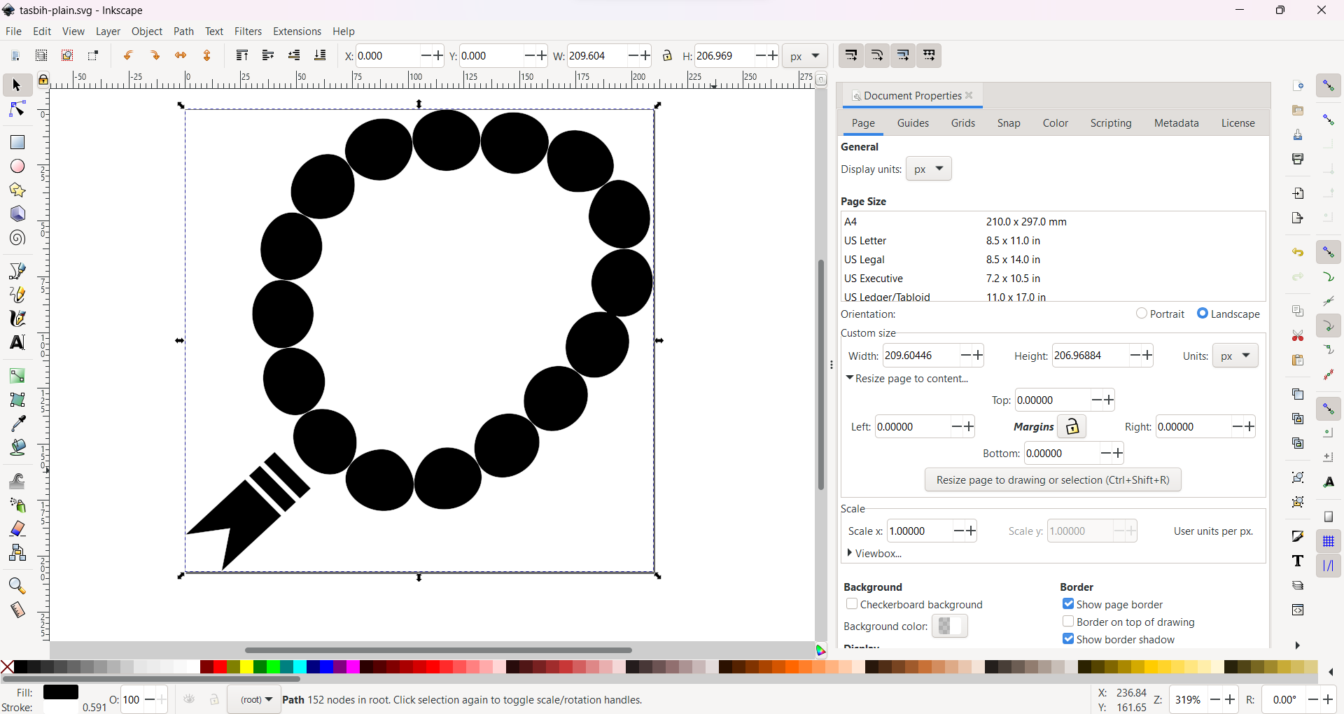 Inkscape screenshot