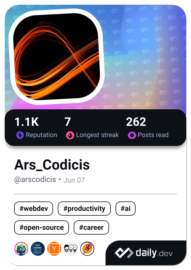 Ars_Codicis's Dev Card