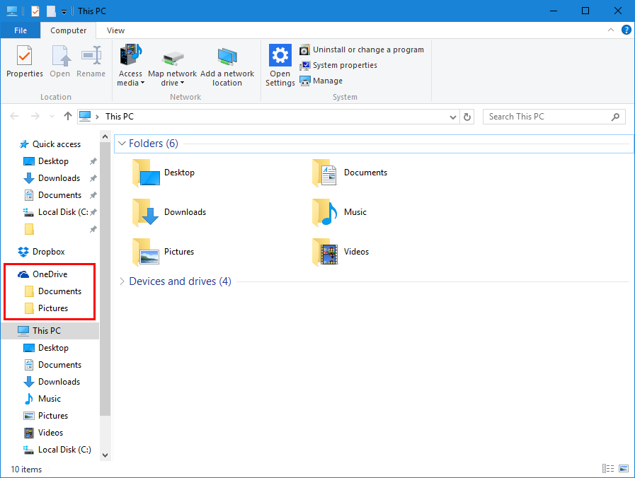 OneDrive Example Image