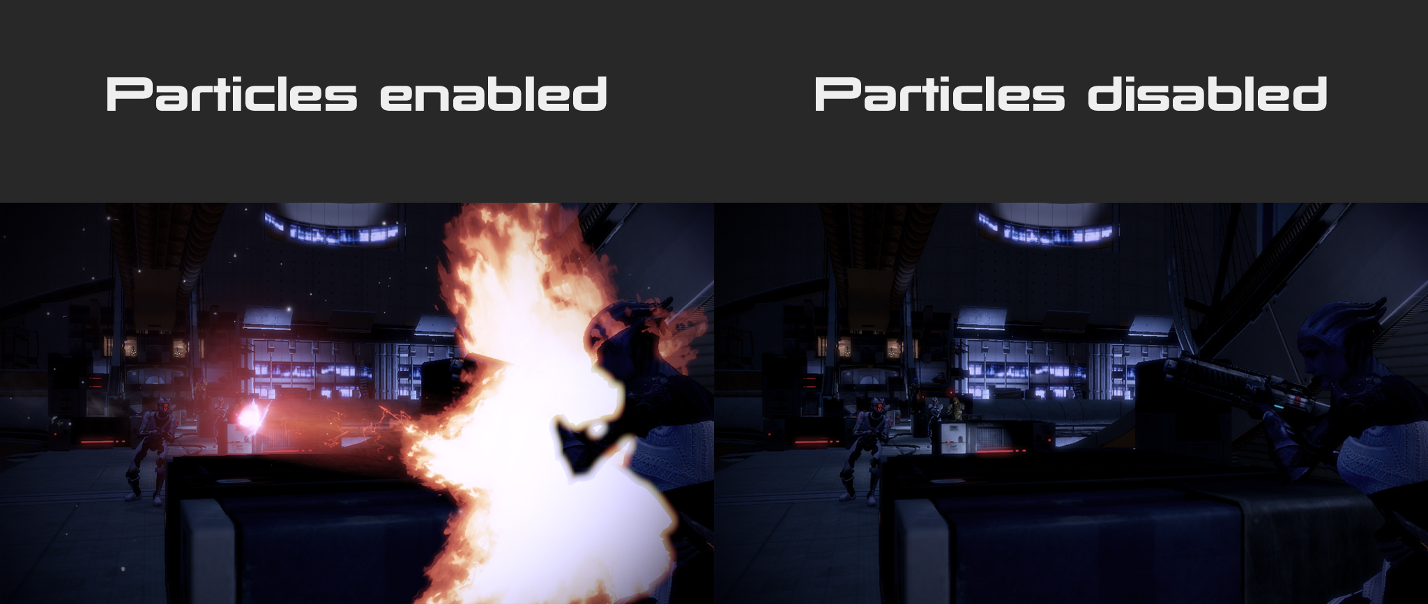 show particles