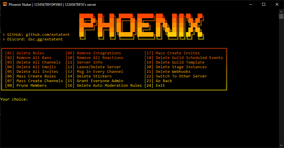 GitHub - KingVibes12/Phoenix-Nuker: Phoenix Nuker is a feature-rich ...
