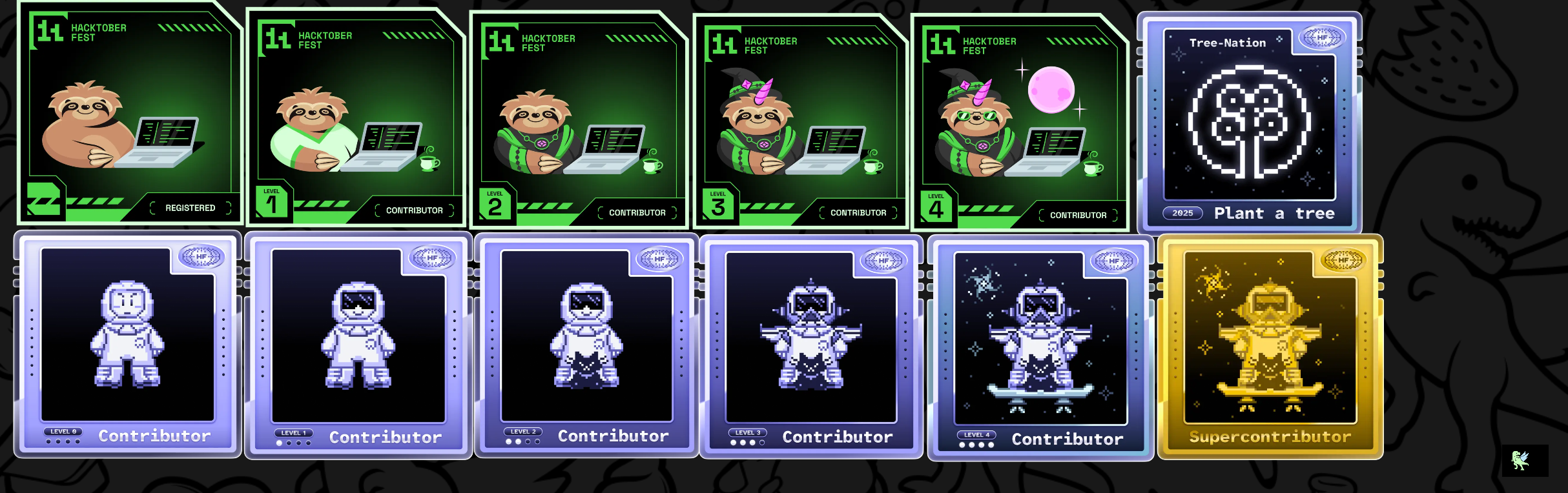 An image of @synergisticgreed's Holopin badges, which is a link to view their full Holopin profile