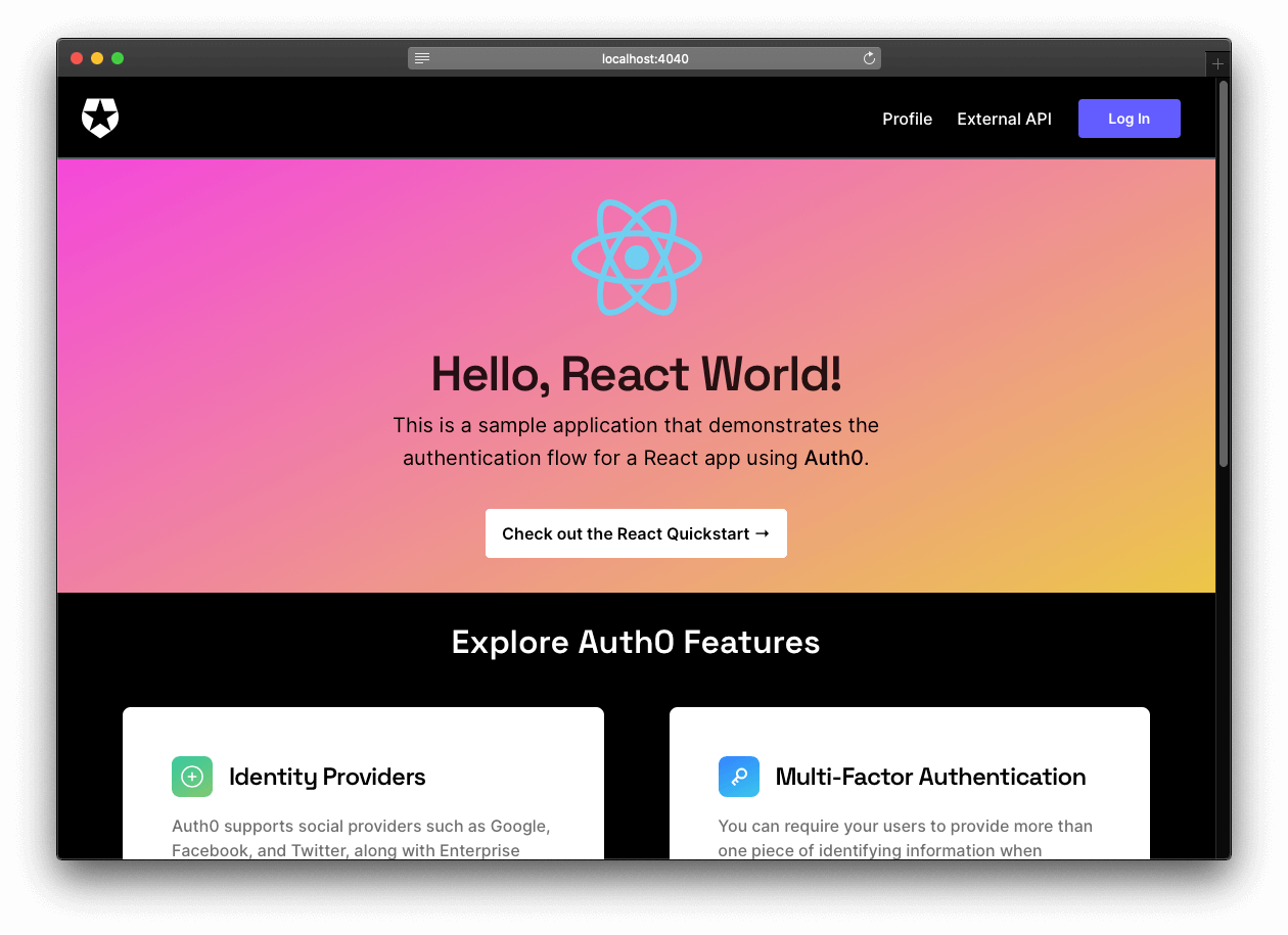 Hello, React World!