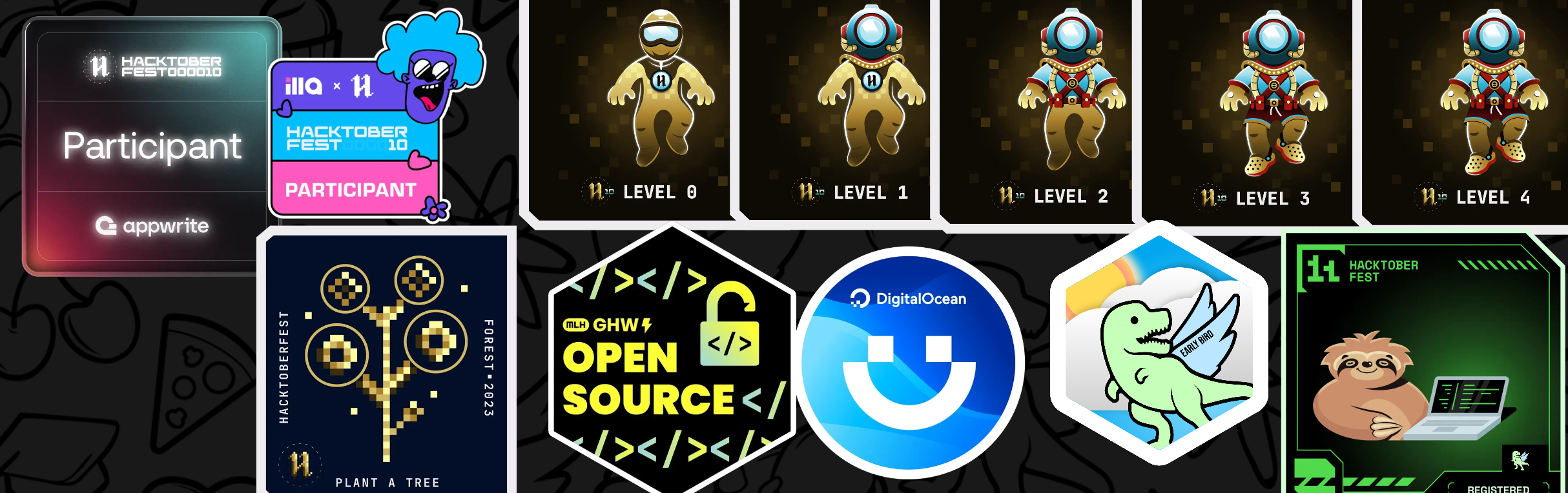 An image of @mahakgautam2002's Holopin badges, which is a link to view their full Holopin profile