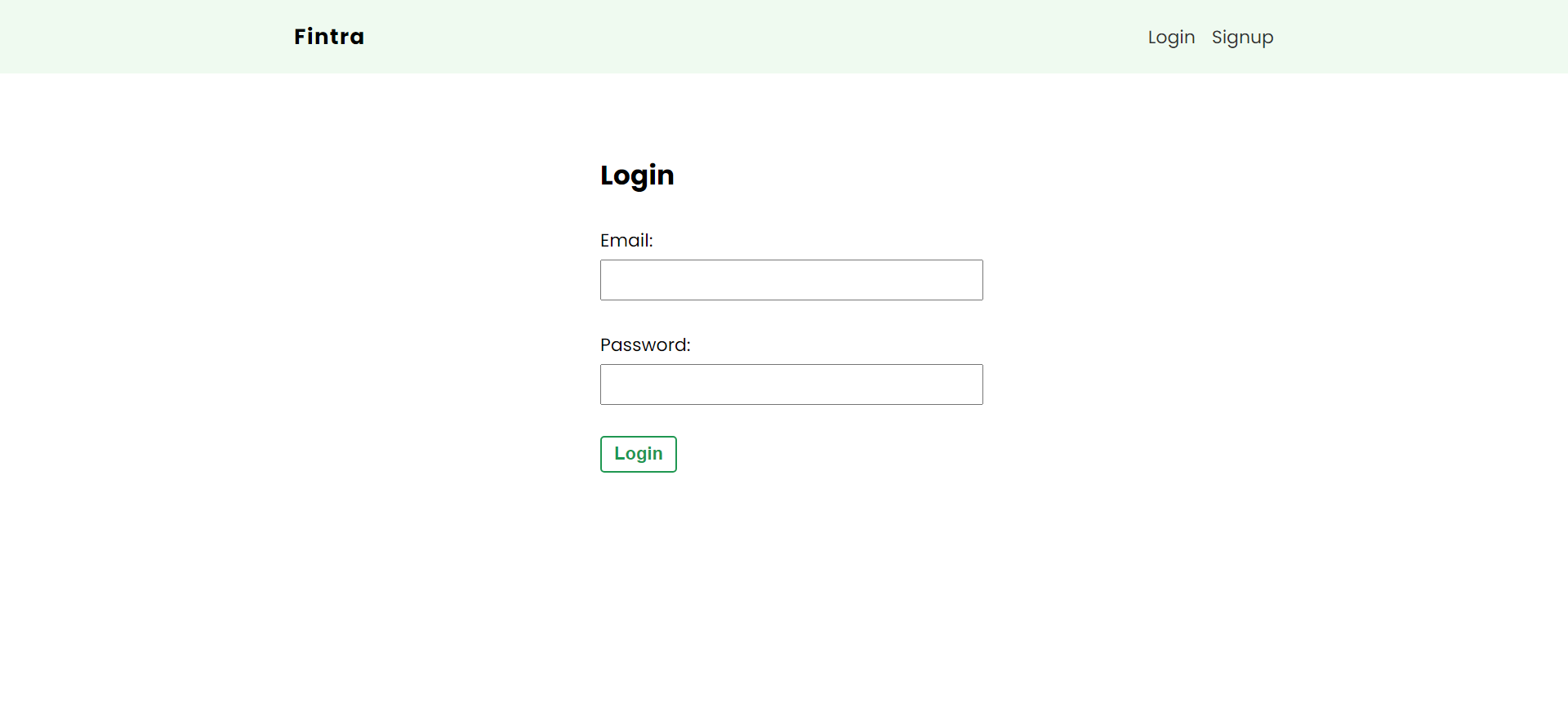 login page