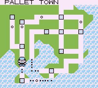 Pokemon Red Town Map