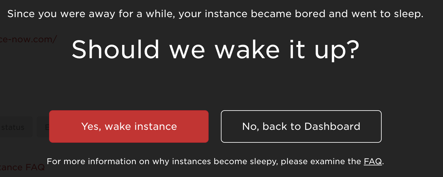 Wake instance