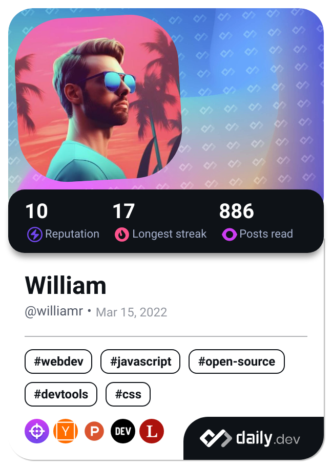 William's Dev Card