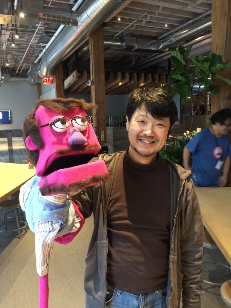 Matz with Puppet Matz in 2014