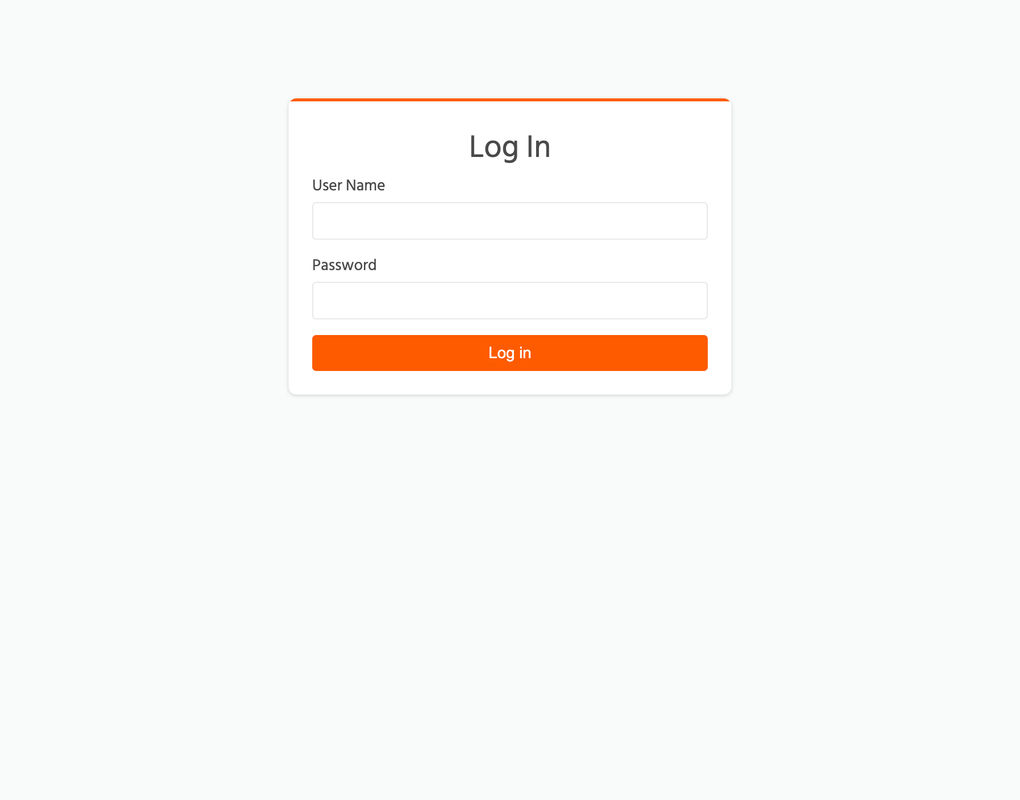 Login page screenshot