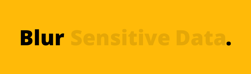 Blur sensitive data logo